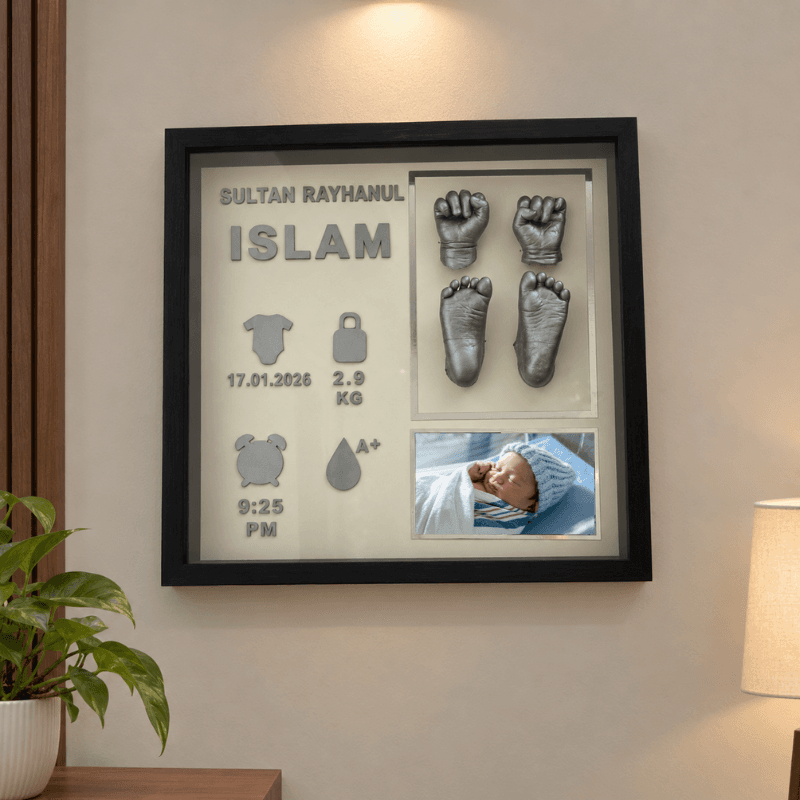 Silver Memories – Personalized Newborn Keepsake Frame